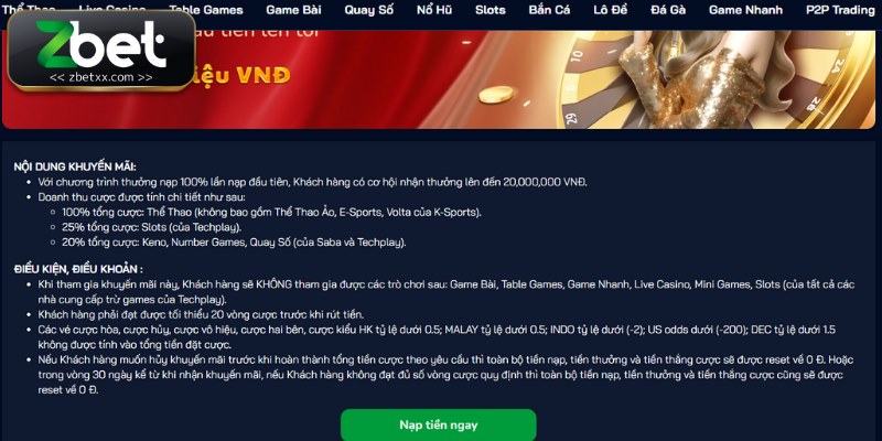Một vài thông tin bổ ích về điều khoản và điều kiện tại Zbet